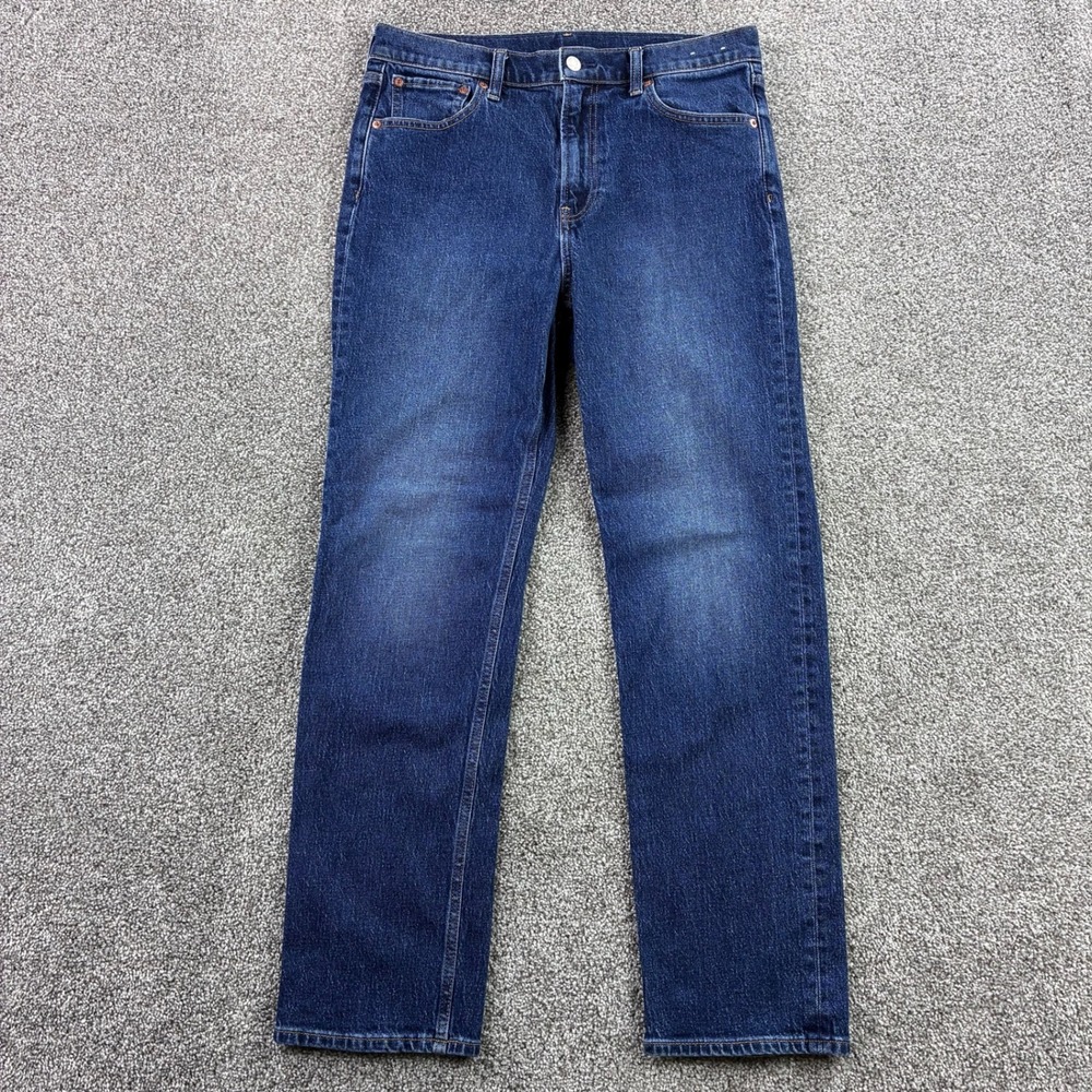 GAP 90s Straight High Rise Jeans Womens 31 12R Dark Wash Denim 32x29